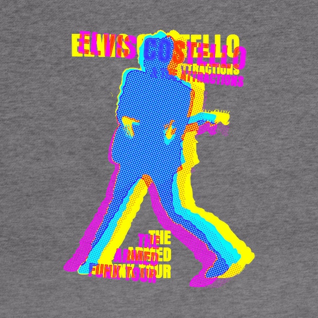 elvis costello cmyk offset graphic by HAPPY TRIP PRESS